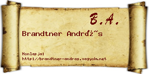 Brandtner András névjegykártya